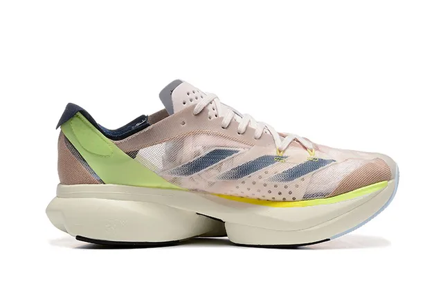 Adidas Beige Verde Respirável Malha Superior Leve Silhueta de Corrida Tênis de Corrida 6