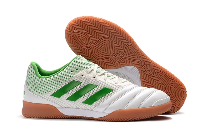 Adidas Black Orange Mesh And Synthetic Upper Three-Stripe Branding Indoor Soccer Shoes 5