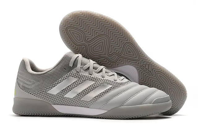 Adidas Black Orange Mesh And Synthetic Upper Three-Stripe Branding Indoor Soccer Shoes 9