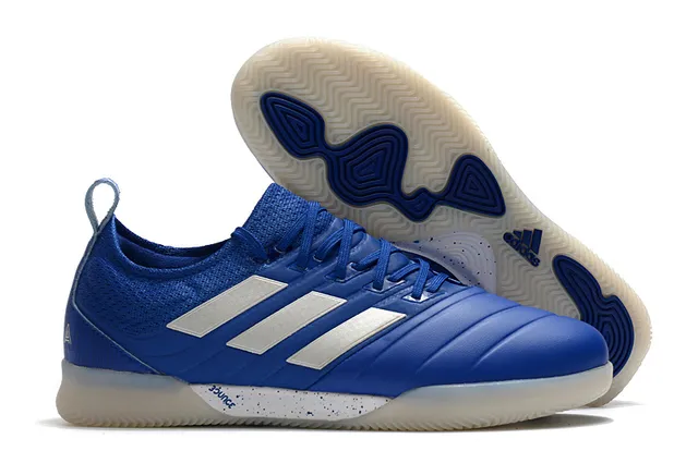 Adidas Black Orange Mesh And Synthetic Upper Three-Stripe Branding Indoor Soccer Shoes 12