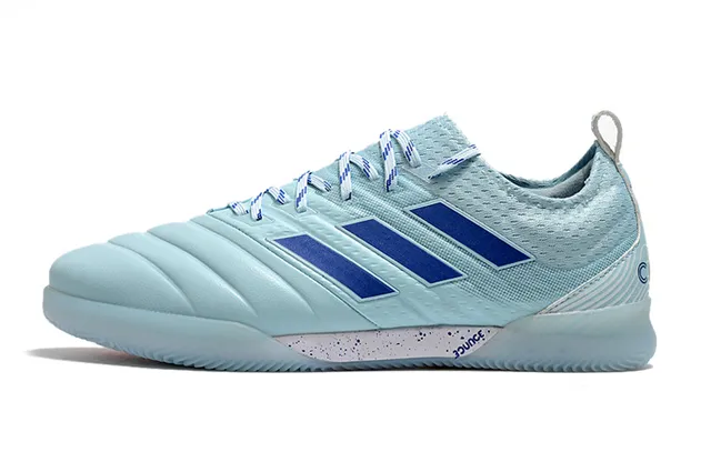 Adidas Black Orange Mesh And Synthetic Upper Three-Stripe Branding Indoor Soccer Shoes 24