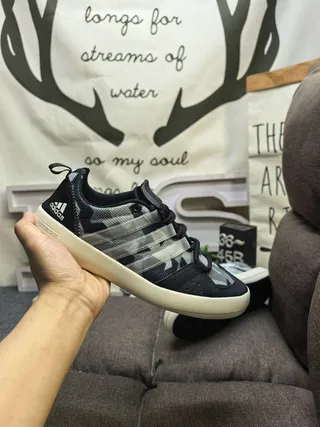 Adidas Black White Breathable Mesh Upper Three-Stripe Side Panel Lifestyle Sneakers 5