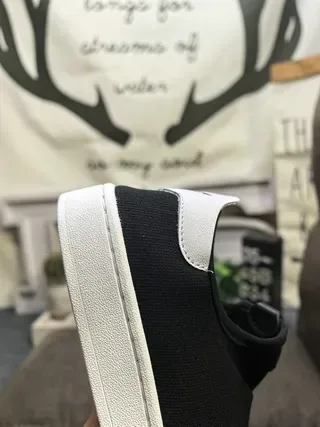 Adidas Preto Branco Slip-On Elástico Crossover Strap Tênis Lifestyle 3