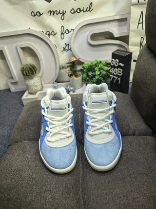 Adidas Blue White Low-Top Layered Synthetic Cage Lifestyle Sneakers 10
