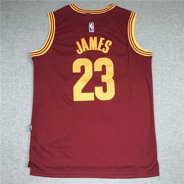 Adidas Cleveland Cavaliers LeBron James Maillot vin rouge 3