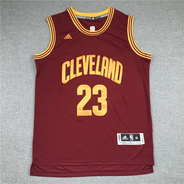 Adidas Cleveland Cavaliers LeBron James Maillot vin rouge 5