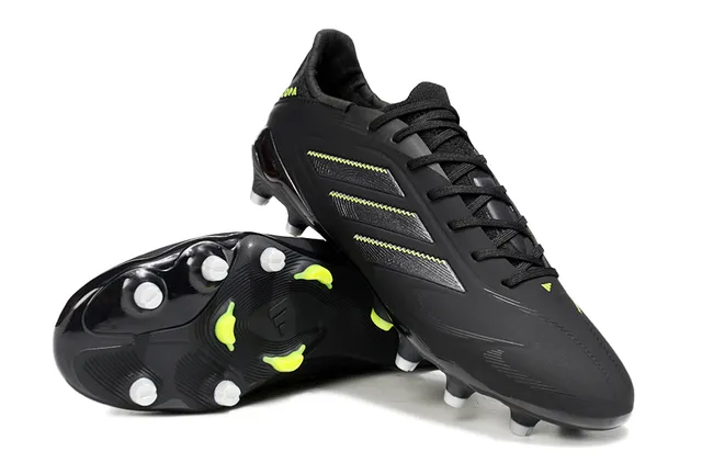 Adidas Copa أسود نقي ونيون لايم أحذية كرة قدم للأرض الصلبة 4