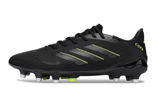 Adidas Copa أسود نقي ونيون لايم أحذية كرة قدم للأرض الصلبة 7