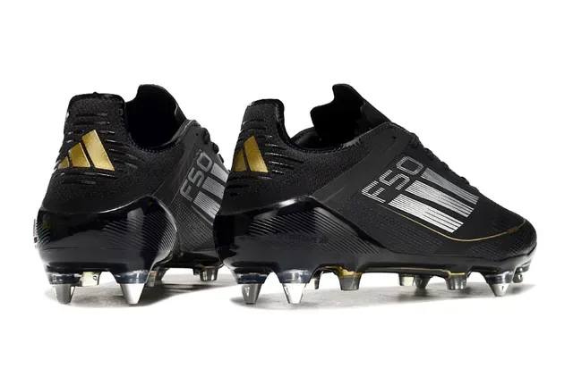 Chaussures de football Adidas F50 Noir et Or Low-Cut Upper Synthétique Sprintweb Cage Firm-Ground 5