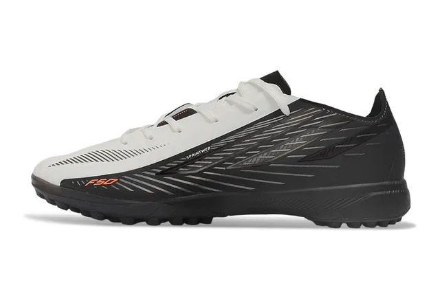 Adidas F50 Preto Laranja Superior Sintético Textura Diagonal Acanalada Sapatos de Futebol Turf 7