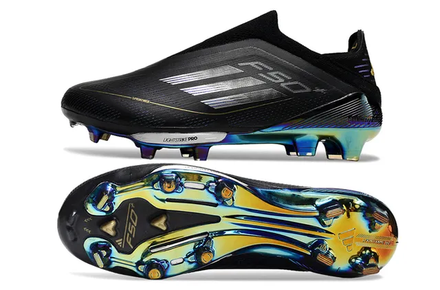 Adidas F50 Lightstrike Pro 黑色全息 Firm-Ground 足球鞋 5