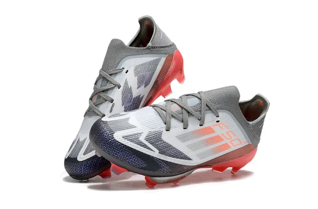 أديداس F50 Lightstrike Pro أحمر رمادي أسود أرض صلبة أحذية كرة القدم 4