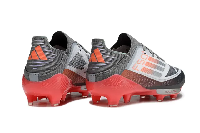 أديداس F50 Lightstrike Pro أحمر رمادي أسود أرض صلبة أحذية كرة القدم 8