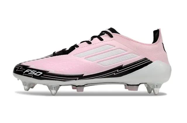 Adidas F50 Messi Pink Black Crampons de football pour terrain ferme 7