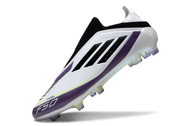 Adidas F50 Messi White Purple Iridescent FG 足球鞋 3