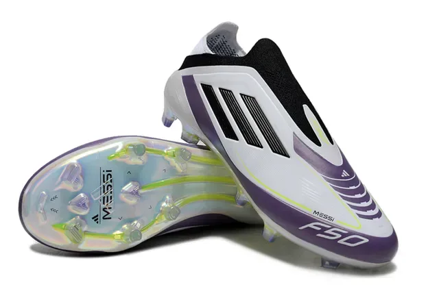 Adidas F50 Messi White Purple Iridescent FG 足球鞋 4