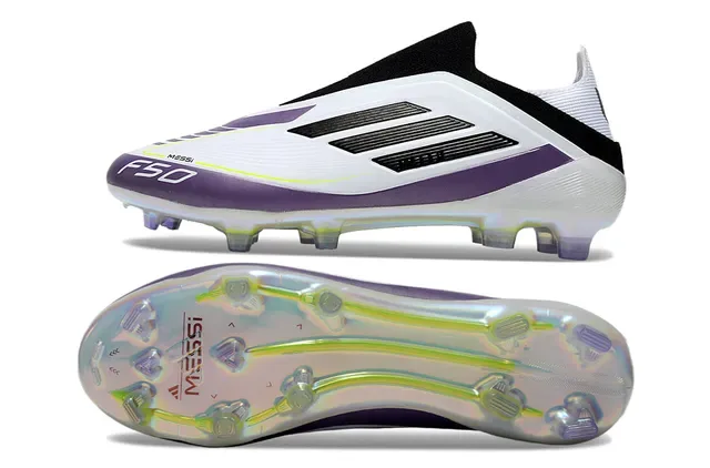 Adidas F50 Messi White Purple Iridescent FG 足球鞋 6