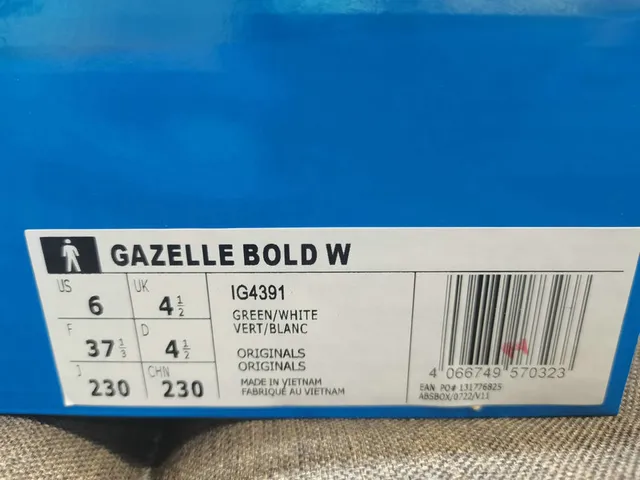 Adidas Gazelle جلد تيل وأبيض أسلوب حياة حذاء رياضي 2
