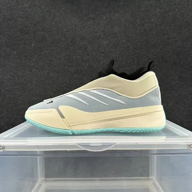 Adidas গ্রে বিজ স্লিপ-অন লেয়ার্ড সিন্থেটিক-মেশ লাইফস্টাইল স্নিকার 2