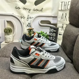 Adidas Zapatillas Lifestyle Gris Negro Low-Top Con Capas Superpuestas