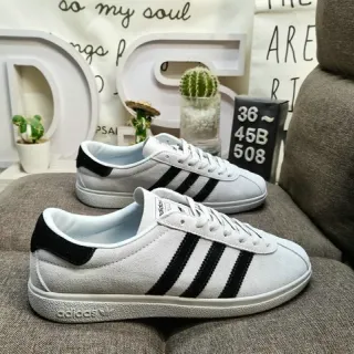 أديداس حذاء رياضي أسلوب حياة رمادي أسود Low-Top جلد سويدي متماسك علوي