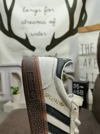 Adidas Handball Spezial أبيض أسود بني أحذية نمط حياة 4