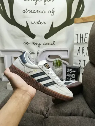Adidas Handball Spezial أبيض أسود بني أحذية نمط حياة 6