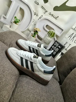 Adidas Handball Spezial أبيض أسود بني أحذية نمط حياة 8