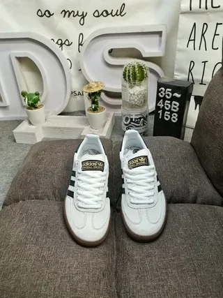 Adidas Handball Spezial أبيض أسود بني أحذية نمط حياة 10