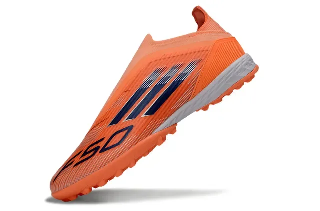 Adidas Chaussures de football Turf orange navy low-cut upper synthétique studs coniques 3