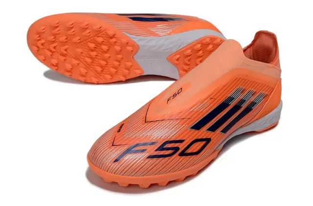 Adidas Chaussures de football Turf orange navy low-cut upper synthétique studs coniques 5