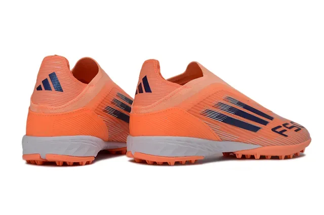 Adidas Chaussures de football Turf orange navy low-cut upper synthétique studs coniques 6