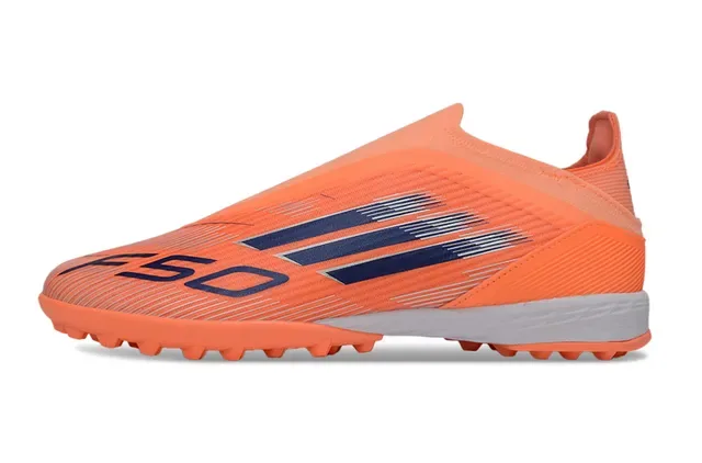 Adidas Chaussures de football Turf orange navy low-cut upper synthétique studs coniques 8