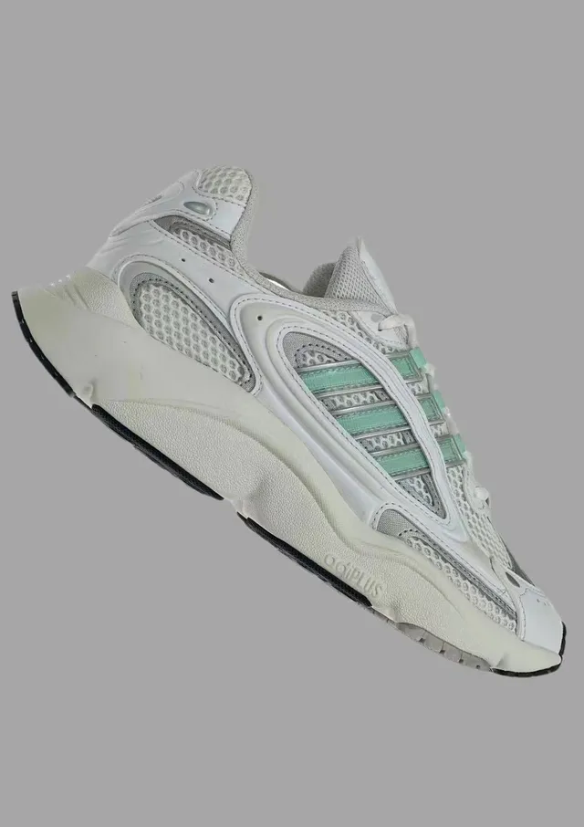 Adidas Ozweego White and Teal Chunky Sneakers 2