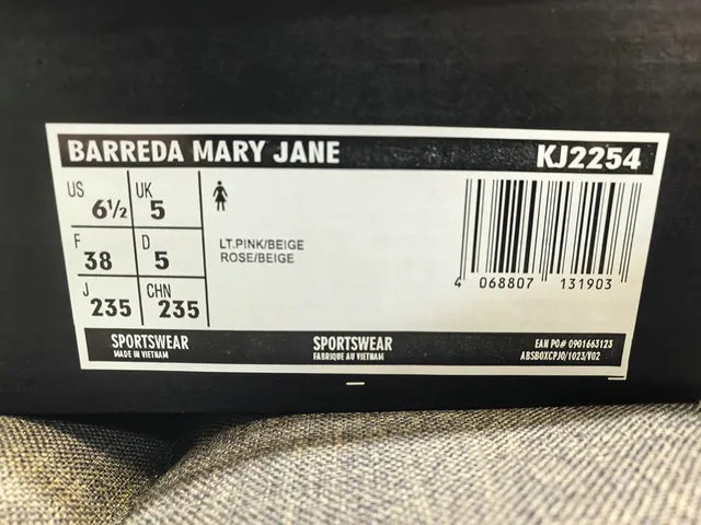 Adidas Pink Beige Laceless Strap-Closure Mary Jane Shoes 2