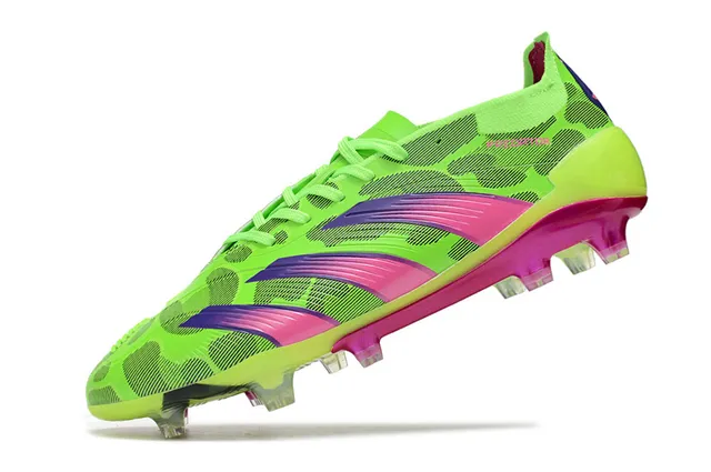 Adidas Predator Vert Lime Néon Magenta Violet Firm-Ground Chaussures de football 3