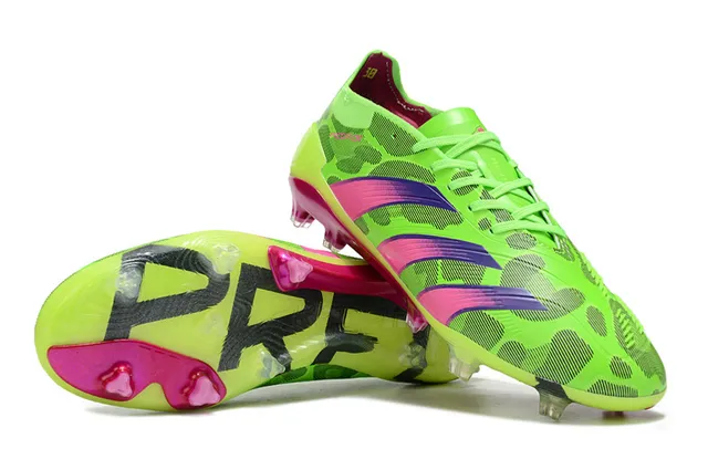 Adidas Predator Vert Lime Néon Magenta Violet Firm-Ground Chaussures de football 4