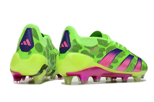 Adidas Predator Vert Lime Néon Magenta Violet Firm-Ground Chaussures de football 5