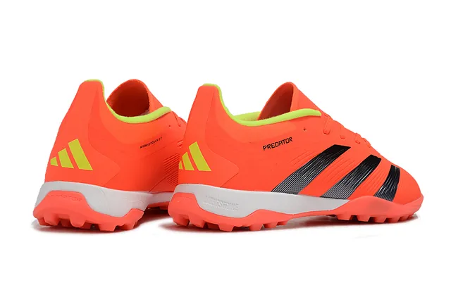 Adidas Predator Orange Black Low-Cut Synthetic Upper Three Textured Stripes Turf Soccer Shoes 5