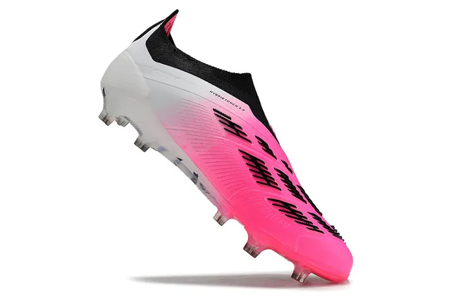 Adidas Predator Pink White Low-Cut Sock-Fit Upper Gradient Firm-Ground Soccer Shoes 7