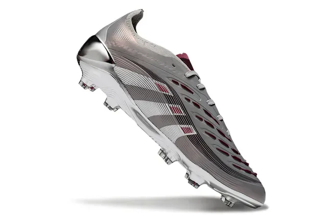Adidas Predator Prata Rosa Metálico Iridiscente Tacão Firme Sapatos de Futebol 2