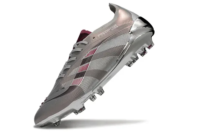 Adidas Predator Prata Rosa Metálico Iridiscente Tacão Firme Sapatos de Futebol 8
