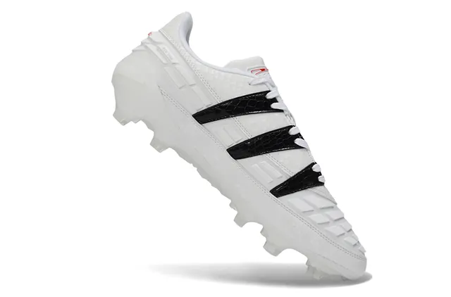 Adidas Predator সাদা কালো লো-কাট ফুটবল বুট মোল্ডেড কনিক্যাল স্টাডস ফার্ম-গ্রাউন্ড ফুটবল জুতা 2