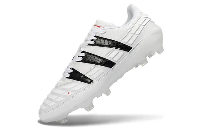 Adidas Predator সাদা কালো লো-কাট ফুটবল বুট মোল্ডেড কনিক্যাল স্টাডস ফার্ম-গ্রাউন্ড ফুটবল জুতা 3