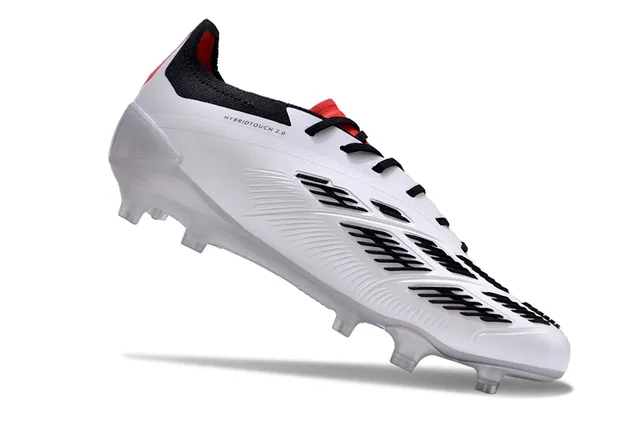 Adidas Predator Blanc Noir Rouge Firm-Ground Chaussures de Football 2
