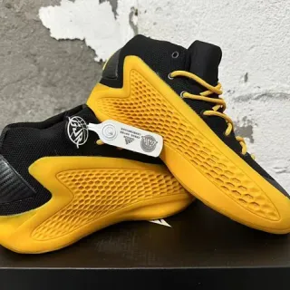 Adidas Pro Model Yellow Black High-Top Honeycomb-Midsole Basketball Shoes