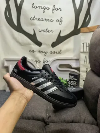 Adidas Samba Chaussures Lifestyle Noir et Rose en Cuir 5