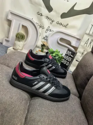Adidas Samba Chaussures Lifestyle Noir et Rose en Cuir 9