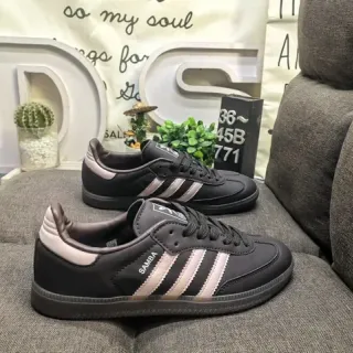 Adidas Samba أسود وردي أسلوب حياة حذاء