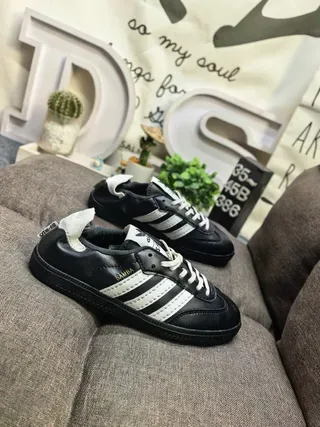 Adidas Samba কালো ও সাদা চামড়ার লাইফস্টাইল স্নিকার 9